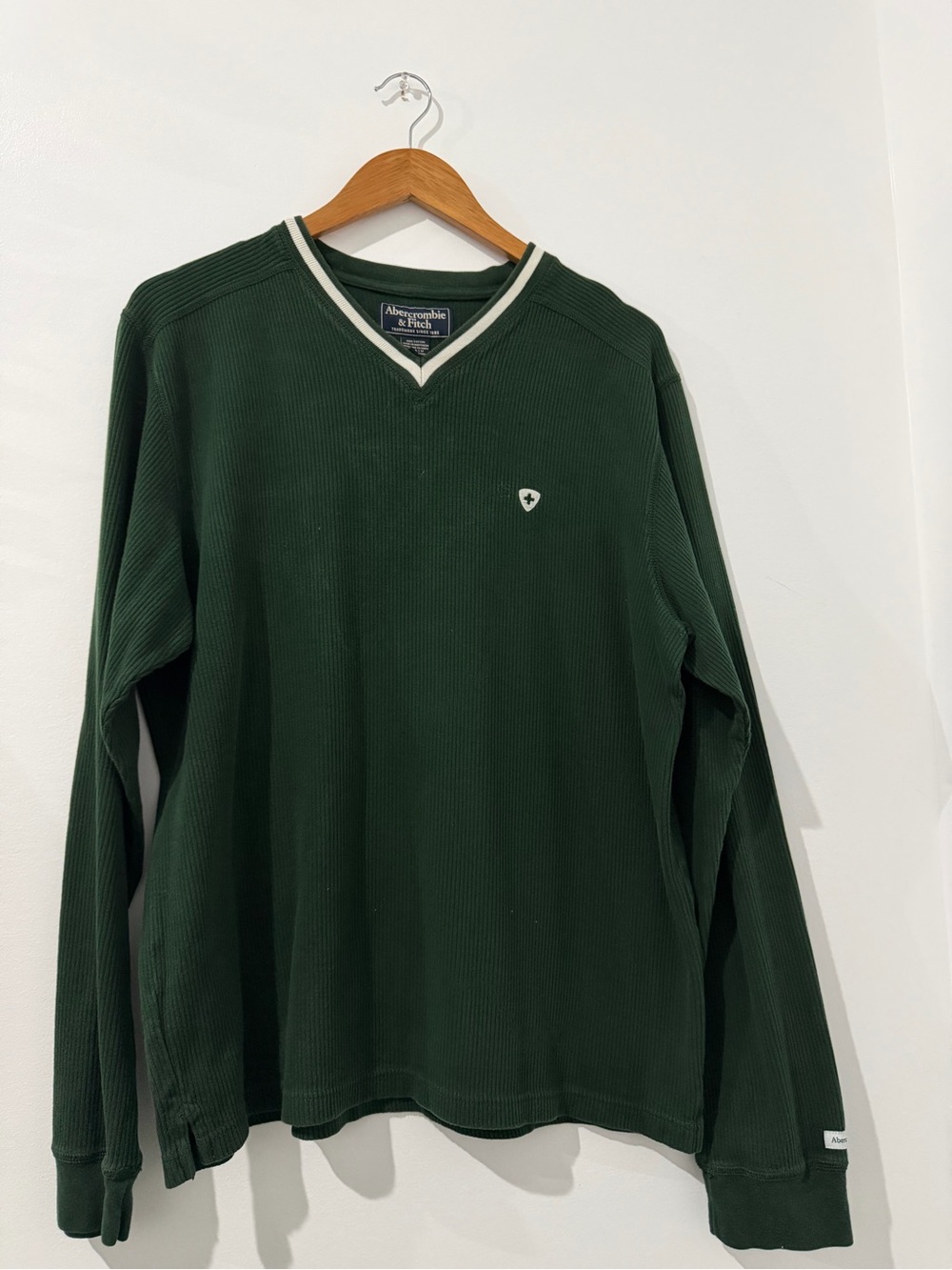Vintage Abercrombie & Fitch Men's Cotton Crewneck Sweater Green XL Like New